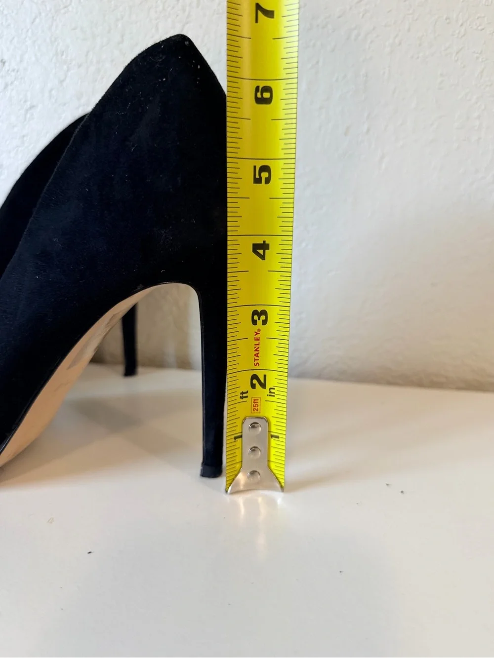 Aldo Black Suede Pumps with Patent Toe